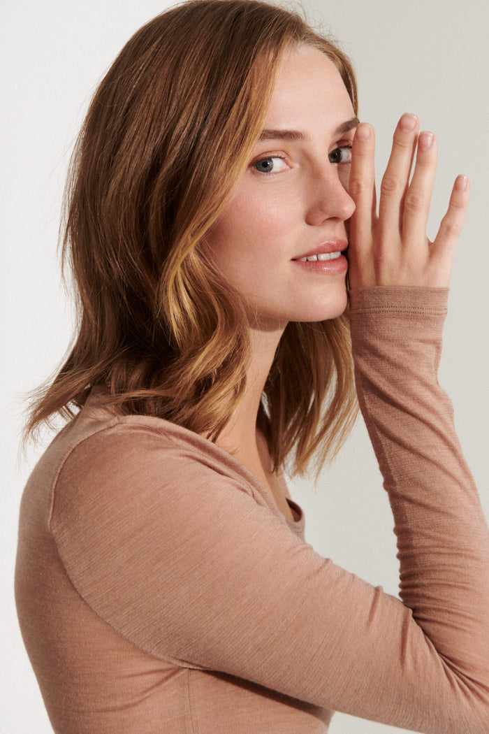 Basic Apparel Rinja LS Tee T-shirts 833 Portobella